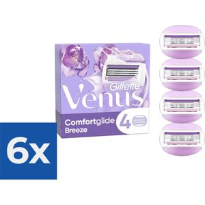 Gillette Venus Comfortglide Breeze Scheermesjes Voor Vrouwen - 4 Navulmesjes - Voordeelverpakking 6 stuks
