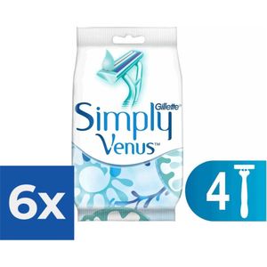 Gillette Simply Venus - Scheermesjes - Simply Smooth - 4st x 6