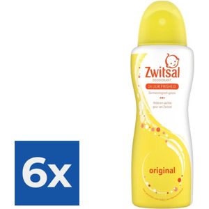 Zwitsal - Deodorant Spray - Orgineel - 100 ml - Voordeelverpakking 6 stuks