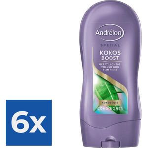 Andrélon Conditioner Kokos Boost 300 ml - Voordeelverpakking 6 stuks