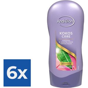 Andrélon Conditioner Kokos Care 300 ml - Voordeelverpakking 6 stuks