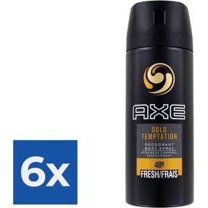 Axe Deodorant Gold Temptation 150ml - Voordeelverpakking 6 stuks