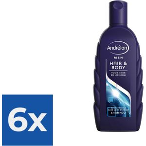 Andrélon Men - Shampoo - Hair & Body - 300ml x 6