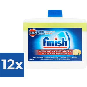 Finish Vaatwasmachine Reiniger - Citroen - 250 ml - Voordeelverpakking 12 stuks