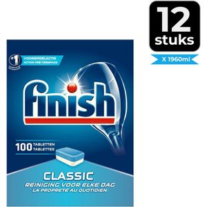 Finish Classic Regular Vaatwastabletten - 100 Stuks - Voordeelverpakking 12 stuks