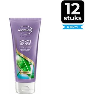 Andrélon Haarmasker Kokos Boost 180 ml - Voordeelverpakking 12 stuks