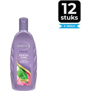 Andrélon Shampoo Kokos Care 300 ml - Voordeelverpakking 12 stuks