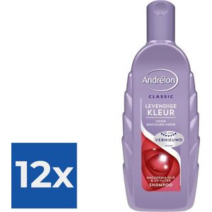 Andrélon Shampoo Levendige Kleur 300 ml - Voordeelverpakking 12 stuks