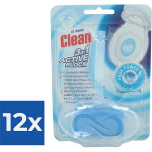 At Home Toiletblok 3-in-1 Aqua - Voordeelverpakking 12 stuks