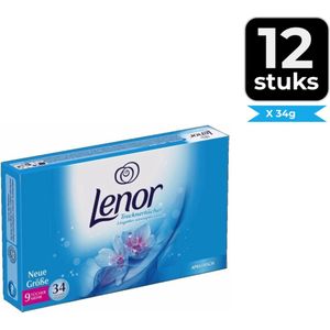 Lenor Droogtrommeldoekjes Aprilfris - 34 stuks - Voordeelverpakking 12 stuks