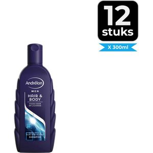 Andrélon Men Hair & Body Shampoo - 300ml - Voordeelverpakking 12 stuks