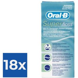Oral-B Flosdraad - Super Floss - 50 stuks - Voordeelverpakking 18 stuks