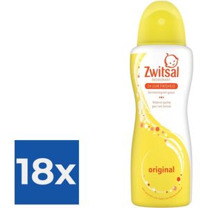 Zwitsal - Deodorant Spray - Orgineel - 100 ml - Voordeelverpakking 18 stuks