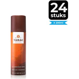 Tabac Original Anti-Perspirant - 200 ml - Deodorant - Voordeelverpakking 24 stuks