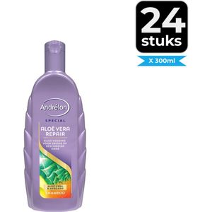 Andrélon Shampoo Aloe Vera Repair 300 ml - Voordeelverpakking 24 stuks