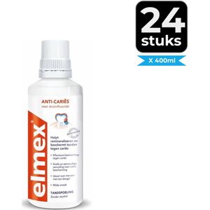 Elmex Anti-Cariës Tandspoeling 400 ml - Voordeelverpakking 24 stuks