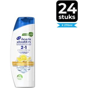 Head & Shoulders Shampoo - Citrus Fresh 2 in 1 270ml - Voordeelverpakking 24 stuks