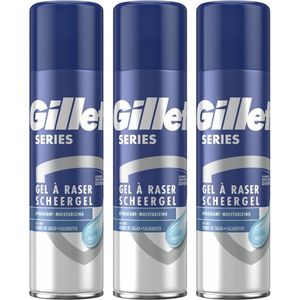 Gillette Scheergel - Series Moisturizing - Cacaoboter - 3 x 200 ml