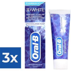 Oral-B Tandpasta - 3D White Sparkling Mint - 3 x 75 ml
