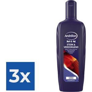 Andrélon Shampoo Men Sterk & Verzorgend 300 ml - Voordeelverpakking 3 stuks