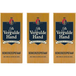 De Vergulde Hand Scheerzeep Staaf - Voordeelverpakking 3 x 75 Gram