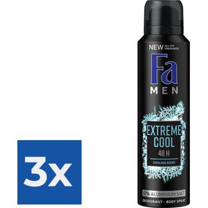Fa Men Deospray Extreme Cool - Voordeelverpakking 3 stuks