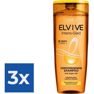 L’Oréal Paris Elvive Intens Glad Shampoo - 250 ml - Voordeelverpakking 3 stuks