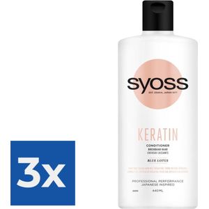 Syoss Keratin Conditioner 440 ml - Voordeelverpakking 3 stuks