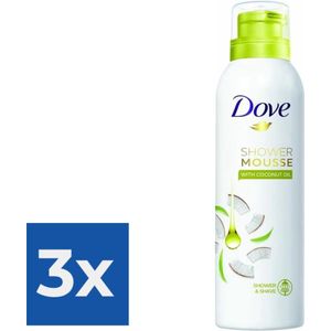 Dove Coconut Oil - 200 ml - Shower Foam - Voordeelverpakking 3 stuks