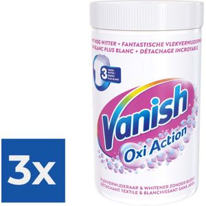 Vanish Oxi Action Poeder - Vlekverwijderaar Voor Witte Was - 1-5 kg - Voordeelverpakking 3 stuks