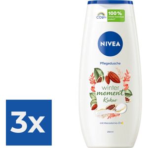Nivea Douchegel  Winter Moment Cacao 250 ml - Voordeelverpakking 3 stuks