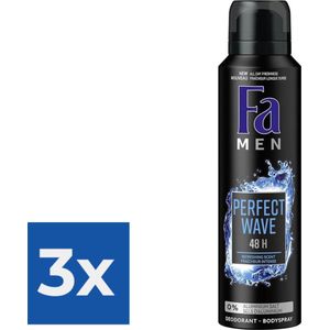 Fa Men Deospray Perfect Wave - Voordeelverpakking 3 stuks