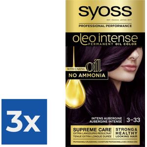SYOSS Oleo Intense 3-33 Intense Aubergine/Rich Plum - 1 stuk - Voordeelverpakking 3 stuks