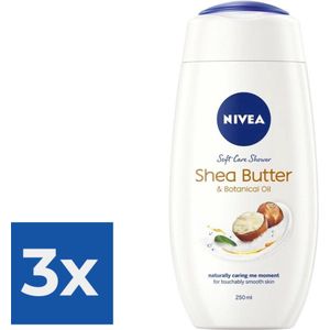 Nivea Douchegel Shea Butter & Botanical Oil 250ml - Voordeelverpakking 3 stuks