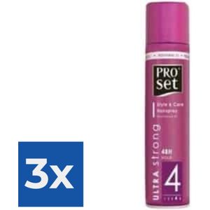 PROSET Haarlak Ultra Strong 250 ml - Voordeelverpakking 3 stuks