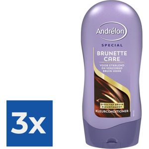 Andrélon Conditioner Brunette Care 300 ml - Voordeelverpakking 3 stuks