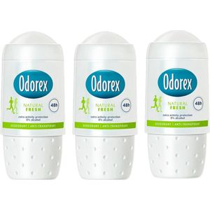 Odorex Deo Roller - Natural Fresh - Voordeelverpakking 3 x 50 ml