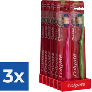 Colgate Tandenborstel  Classic Deep Clean Medium- 1 tandenborstel - Voordeelverpakking 3 stuks