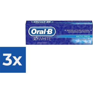 Oral-B Tandpasta - 3D White Arctic Fresh - 3 x 75 ml