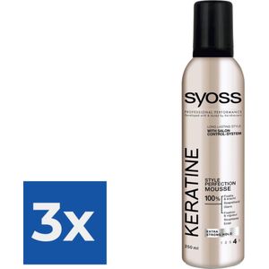 Syoss - Haarmousse - Keratin - 4 - 250ml x 3