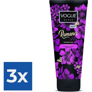 Vogue Romance Douche Gel 200 ml - Voordeelverpakking 3 stuks