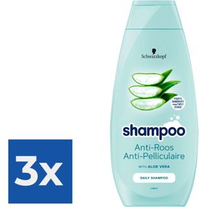 Schwarzkopf Shampoo 400ml Anti Roos - Voordeelverpakking 3 stuks