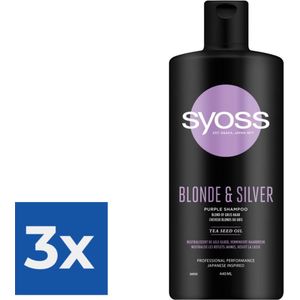 Syoss Blonde and Silver Shampoo 440 ml - Voordeelverpakking 3 stuks