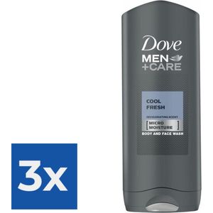 Dove Men + Care Cool Fresh - 400 ml - Douche Gel - Voordeelverpakking 3 stuks