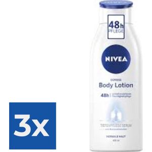 Nivea Bodylotion  Express 400 ml - Met hydraterend 48H serum - Voordeelverpakking 3 stuks