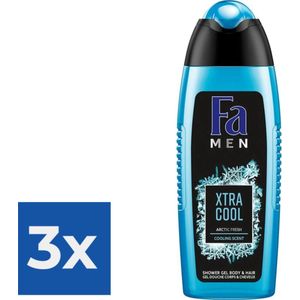 Fa Douche 250 ml Men Extreme Cool - Voordeelverpakking 3 stuks