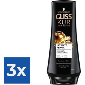 Gliss Kur Conditioner Ultimate Repair - Voordeelverpakking 3 stuks