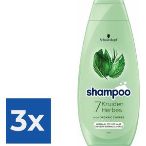 Schwarzkopf 7 Kruiden Shampoo 400 ml - Voordeelverpakking 3 stuks