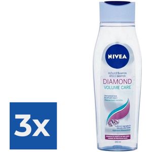 Nivea Shampoo - Diamond Volume Care 250 ml - Voordeelverpakking 3 stuks