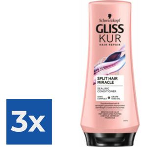 Gliss Split Hair Miracle Conditioner 200ml - Voordeelverpakking 3 stuks